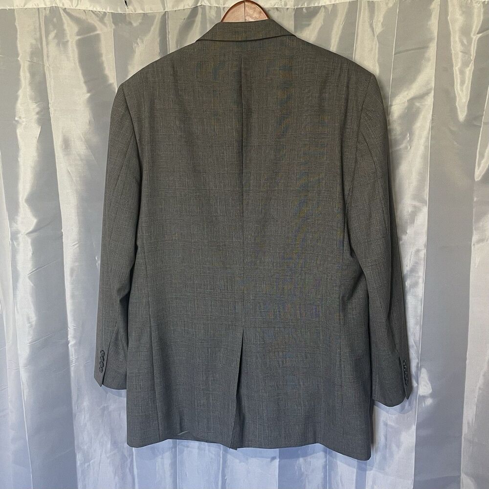 Jos.A.Bank Blazer Men's 44L Wool Plaid Windowpane Single Vent Sports Coat - Picture 6 of 10